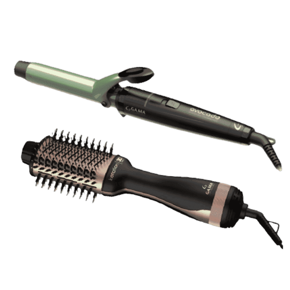 COMBO GAMA CEPILLO MODELADOR KERATION THERAPY 20+ ONDULADOR AVOCADO 25MM